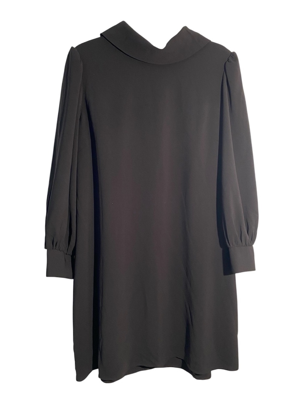 Alex Marie Black Long Sleeve Shift Dress with Puff Sleeves sz 18